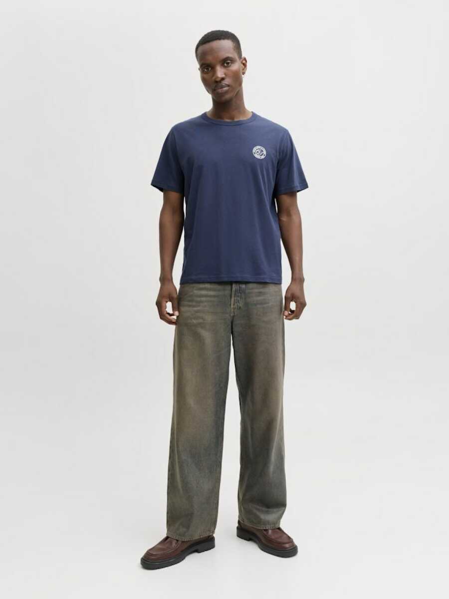 Jack Jones Allıan Relax Fit Bisiklet Yaka Erkek Tişört 12288107 - 2