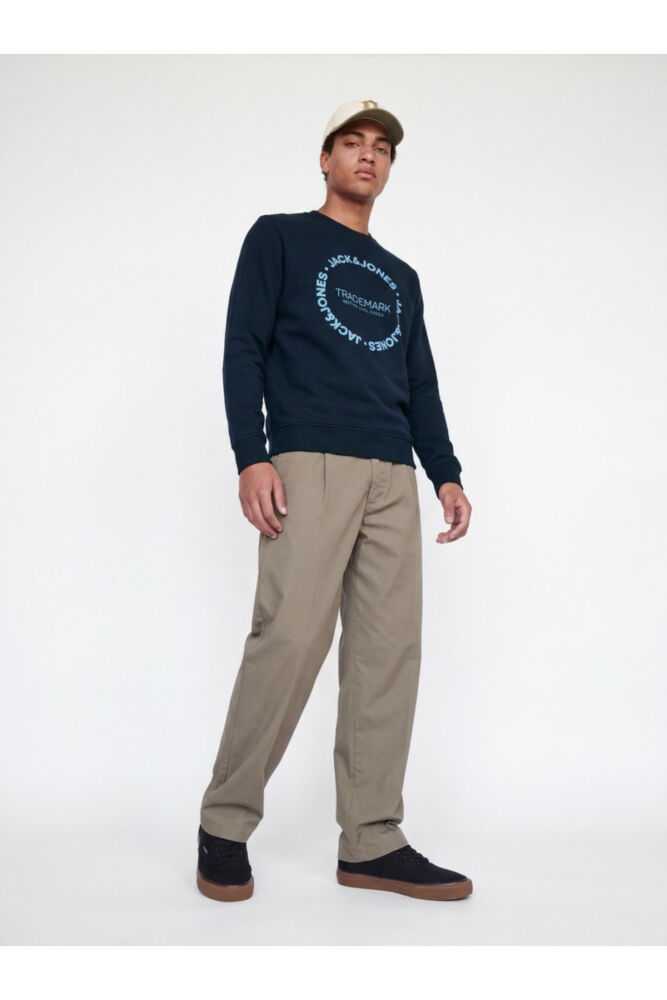 Jack Jones Benson Regular Fit Bisiklet Yaka Erkek Sweat 12298497 (1)