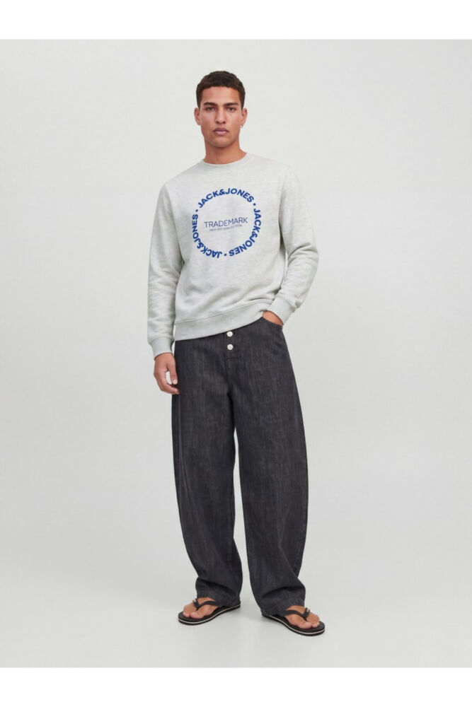 Jack Jones Benson Regular Fit Bisiklet Yaka Erkek Sweat 12298497