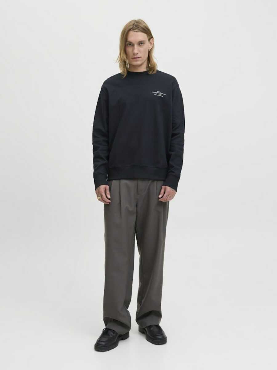 Jack Jones Blachad Brandıng Bisiklet Yaka Erkek Sweat 12261386 - 3
