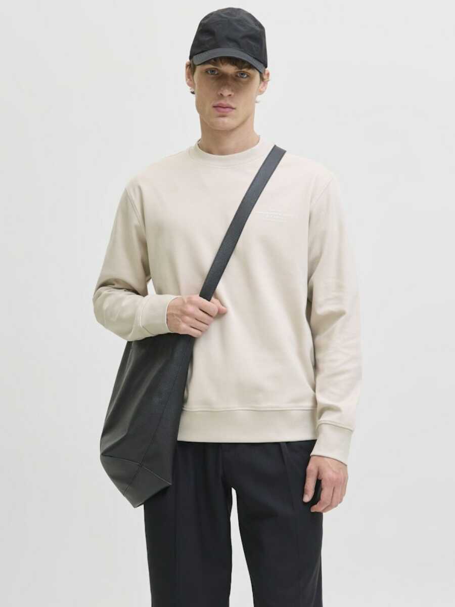 Jack Jones Blachad Brandıng Bisiklet Yaka Erkek Sweat 12261386 - 1