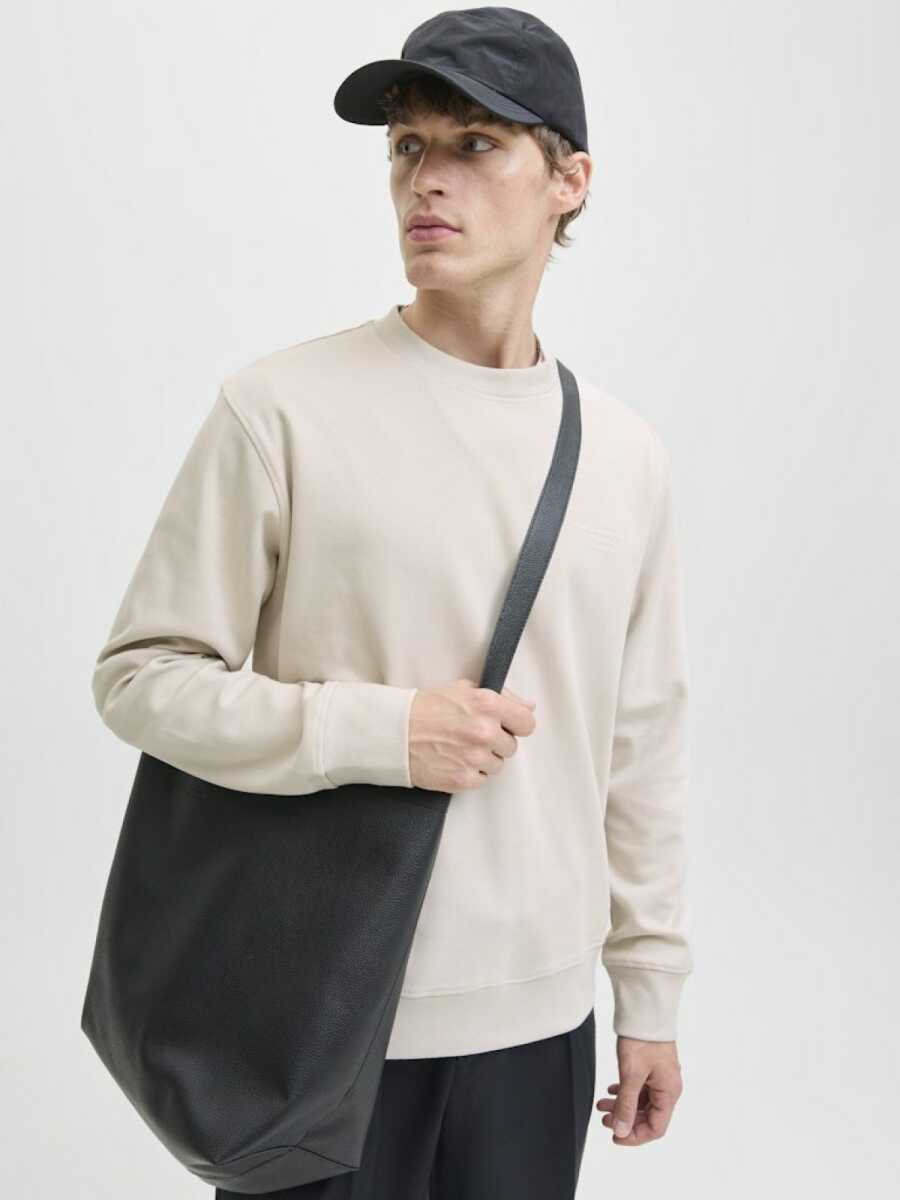 Jack Jones Blachad Brandıng Bisiklet Yaka Erkek Sweat 12261386 - 4