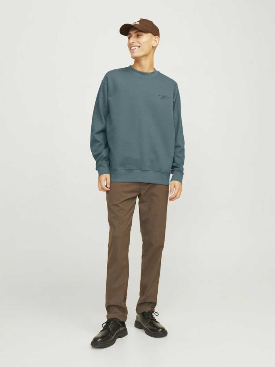 Jack Jones Blachad Brandıng Bisiklet Yaka Erkek Sweat 12261386 - 4