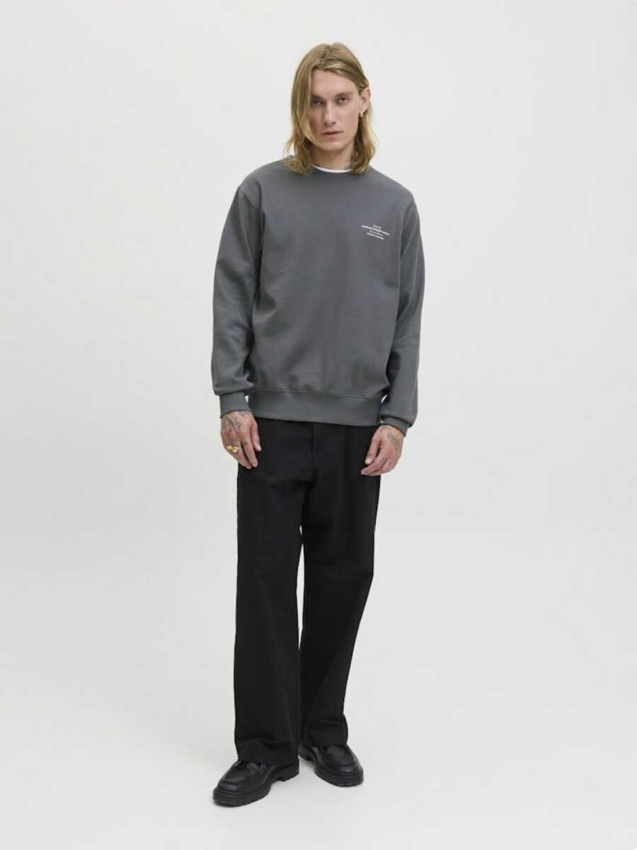Jack Jones Blachad Brandıng Bisiklet Yaka Erkek Sweat 12261386 - 2