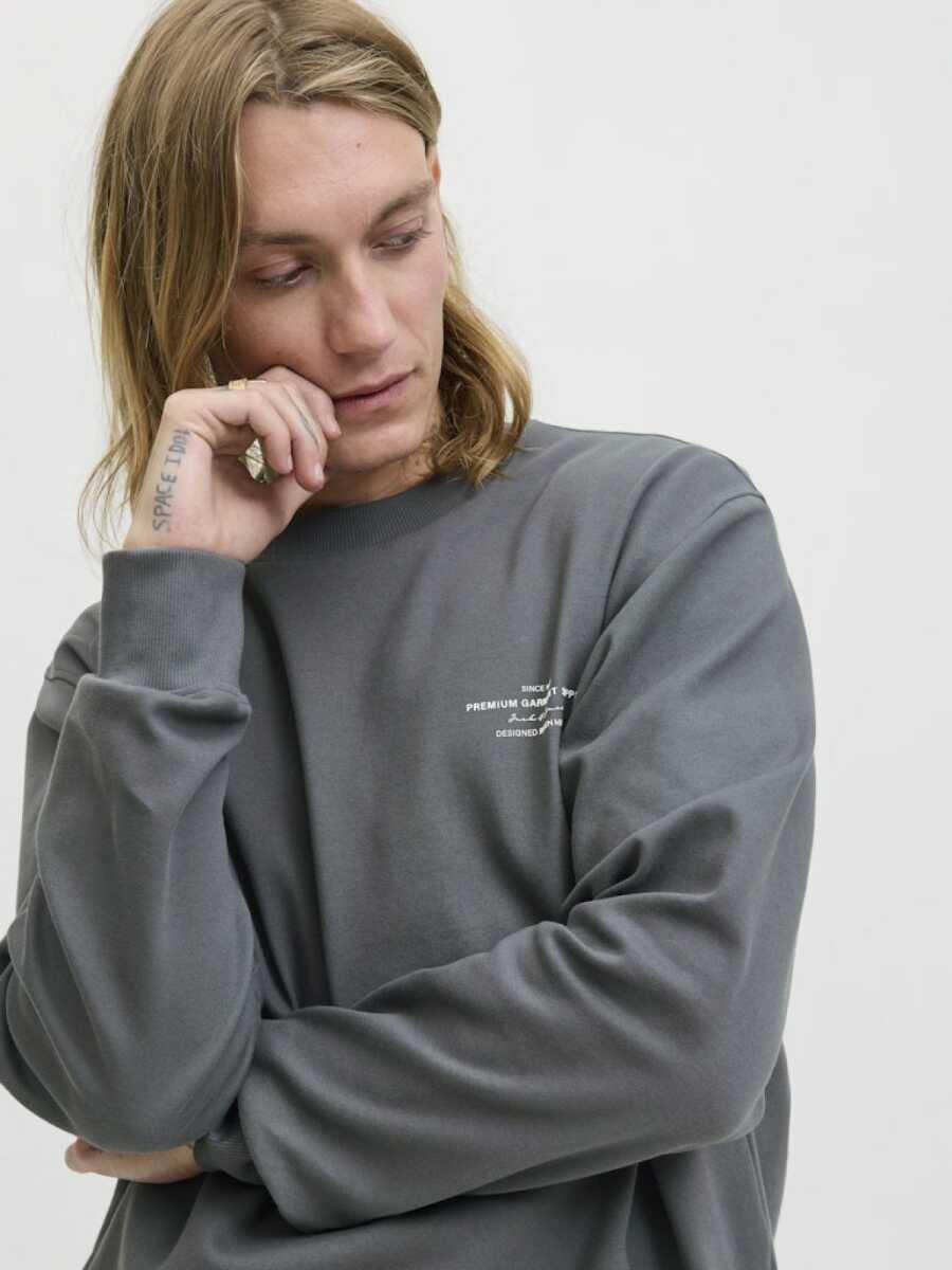 Jack Jones Blachad Brandıng Bisiklet Yaka Erkek Sweat 12261386 - 3