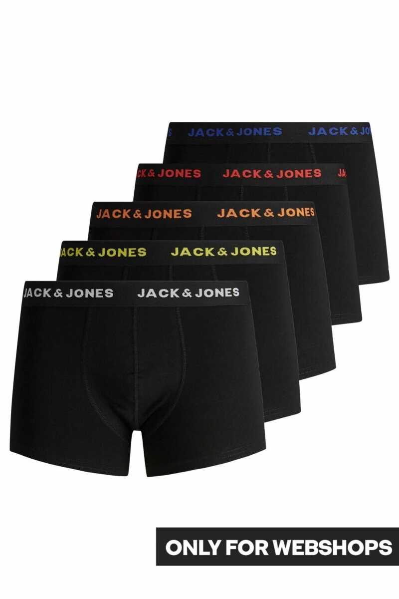 Jack Jones Black 5 Li Paket Erkek Boxer 12167028 - 1