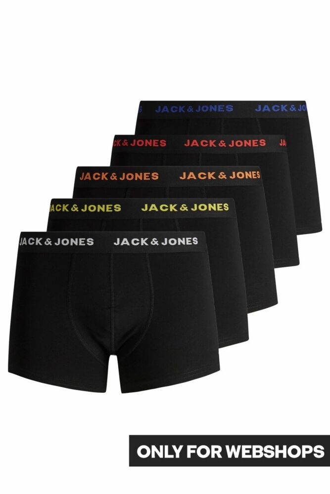 Jack Jones Black 5 Li Paket Erkek Boxer 12167028