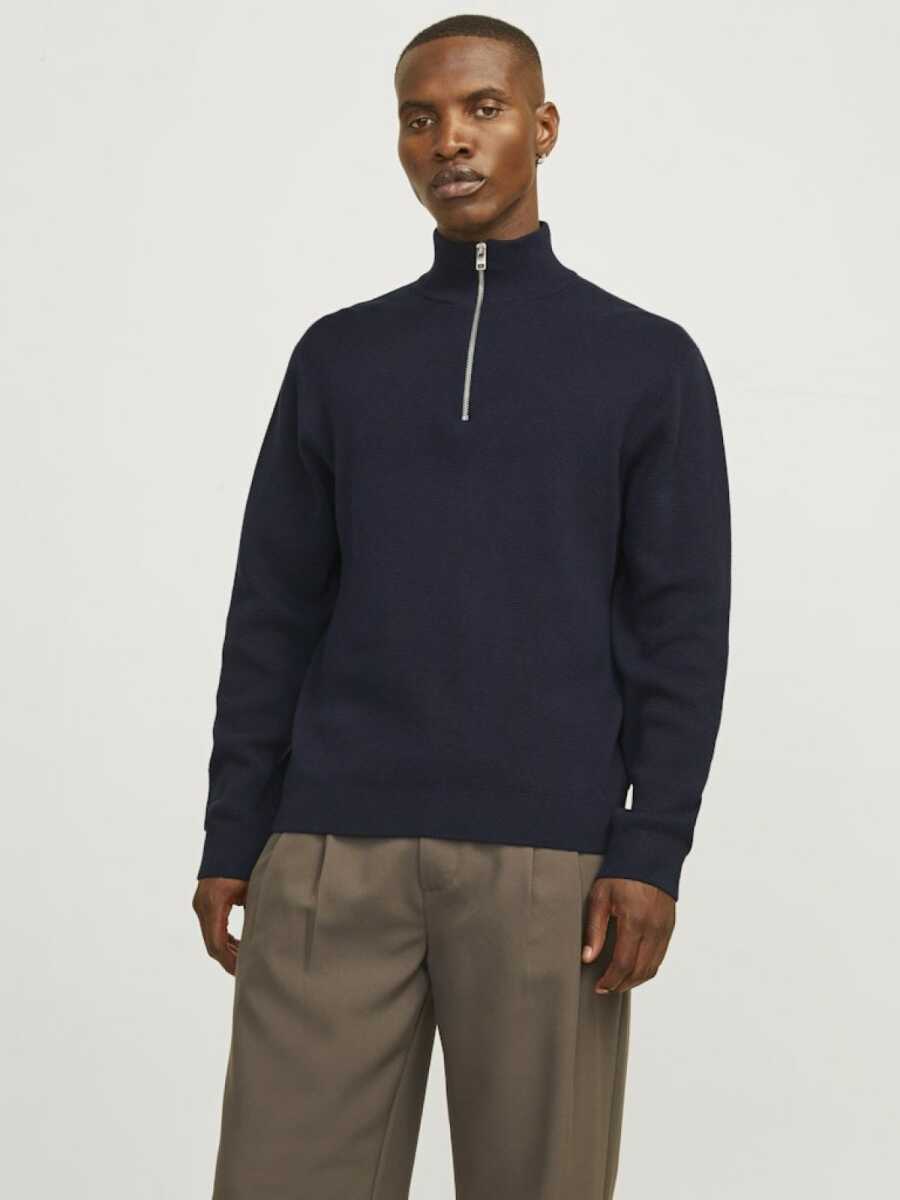 Jack Jones Blamılano Fermuarlı YakaRelax Fit Erkek Kazak 12259664 - 1