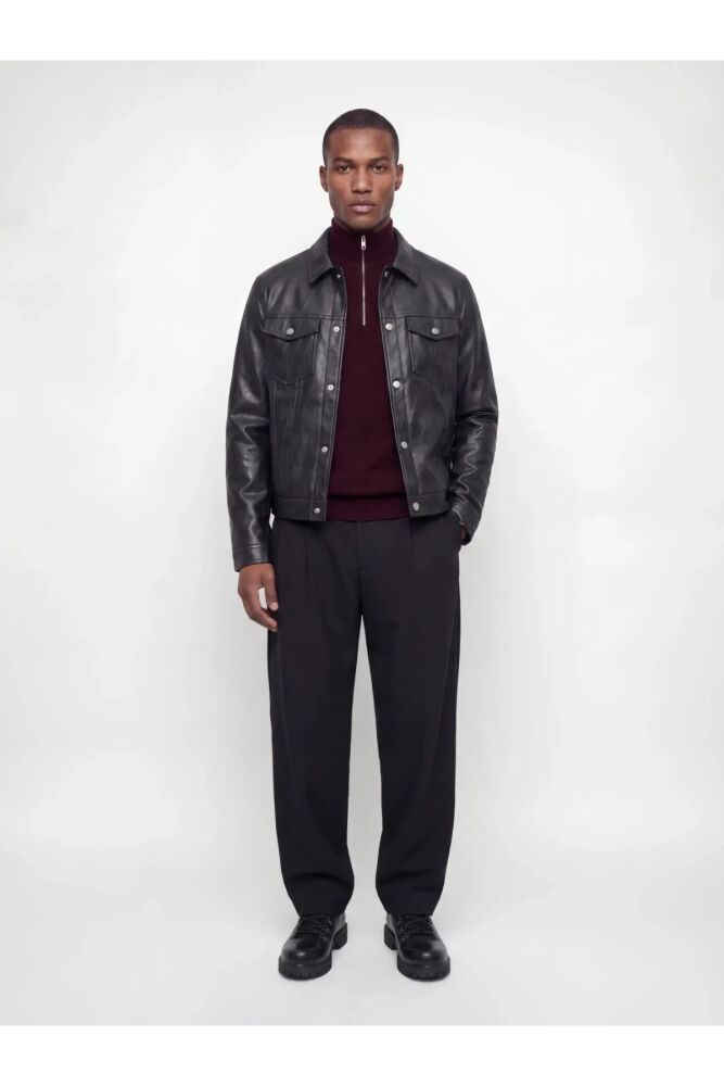 Jack Jones Blamılano Fermuarlı YakaRelax Fit Erkek Kazak 12259664 (1)