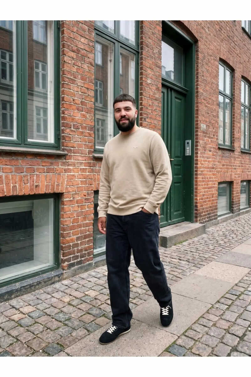 Jack Jones Blualves Strure Büyük Beden Erkek Sweat 12303454 - 2