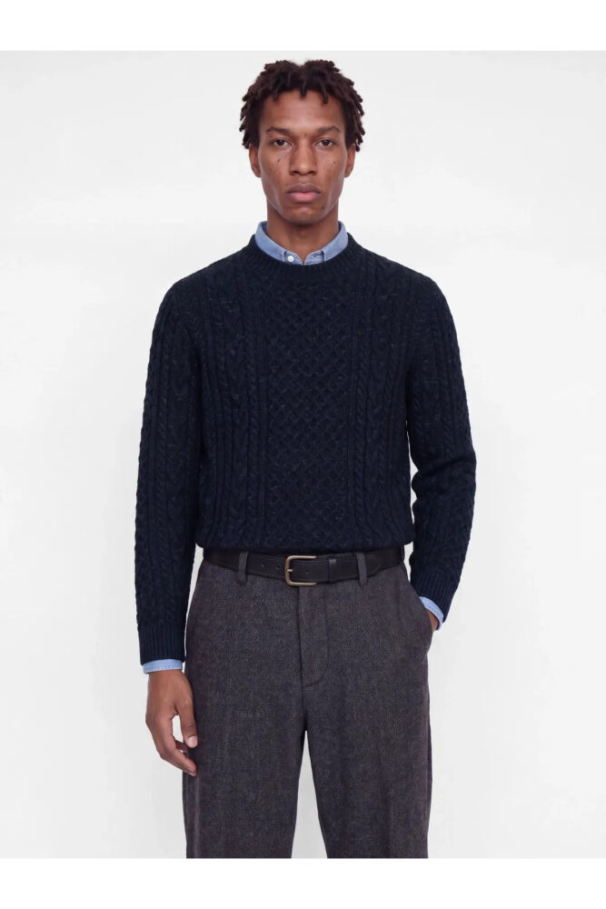 Jack Jones Blucallum Cable Regular Fit Erkek Kazak 12299945