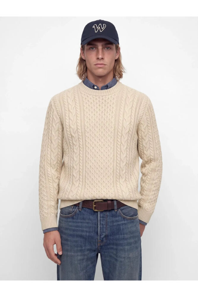 Jack Jones Blucallum Cable Regular Fit Erkek Kazak 12299945