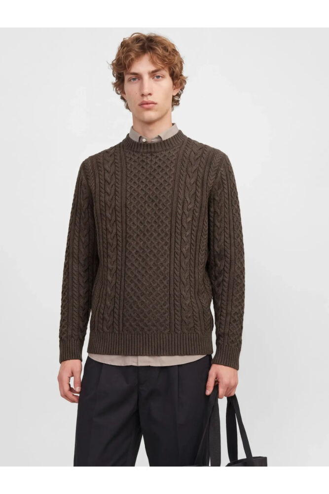 Jack Jones Blucallum Cable Regular Fit Erkek Kazak 12299945