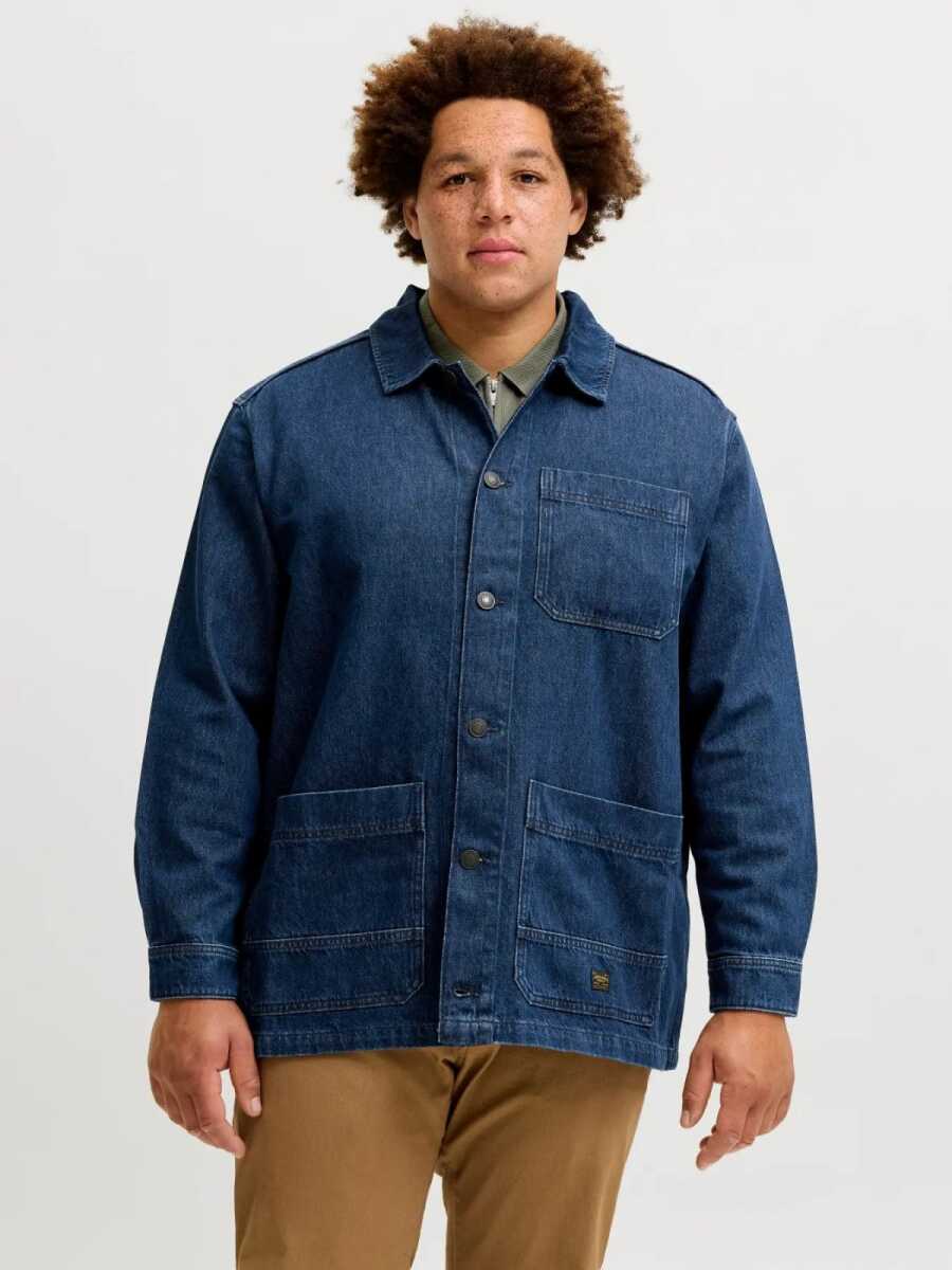 Jack Jones Bluderry Denim Owershırt Büyük Beden Erkek Jean Ceket 12308545 - 1