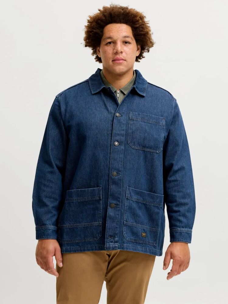 Jack Jones Bluderry Denim Owershırt Büyük Beden Erkek Jean Ceket 12308545