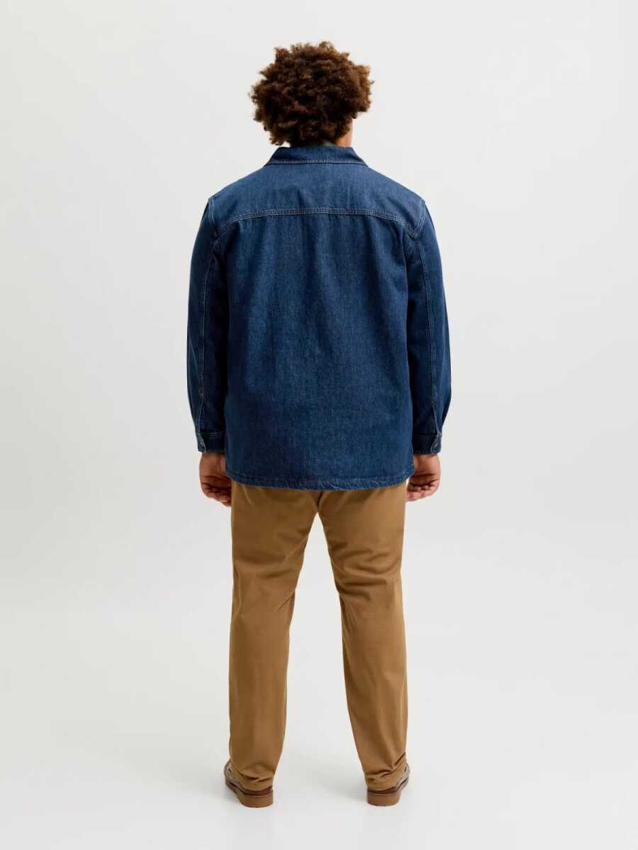 Jack Jones Bluderry Denim Owershırt Büyük Beden Erkek Jean Ceket 12308545 - 4
