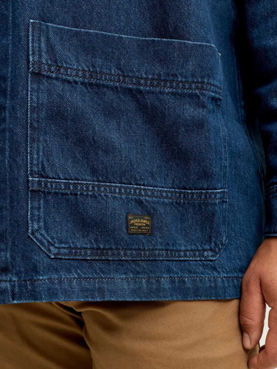 Jack Jones Bluderry Denim Owershırt Büyük Beden Erkek Jean Ceket 12308545 - 7