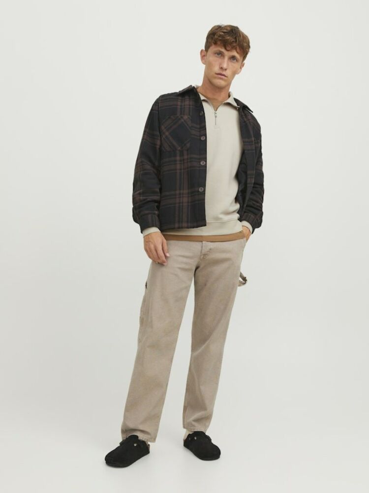 Jack Jones Bradley Fermuarlı Yaka Relax Fit Erkek Sweat 12250747 (1)