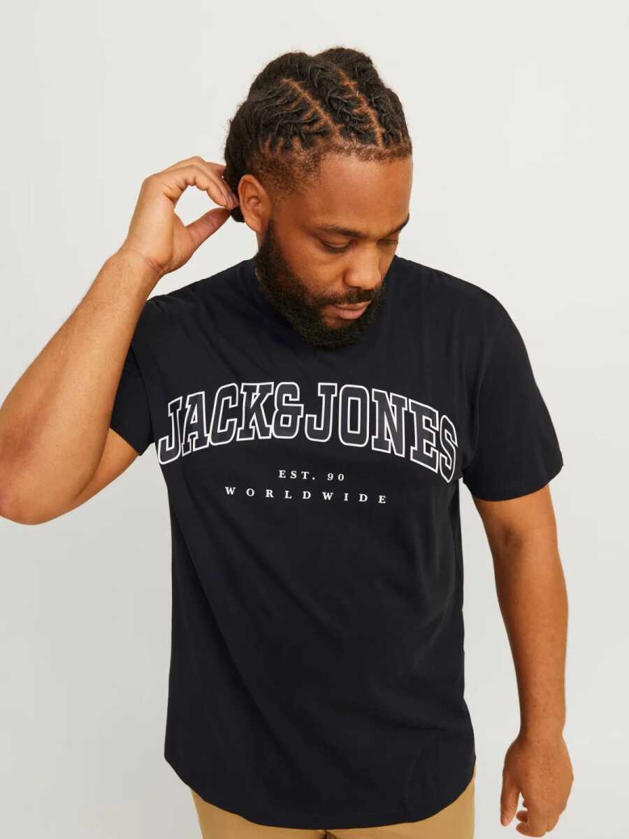 Jack Jones Caleb Varsıty Büyük Beden Erkek Tişört 12258871 - 3