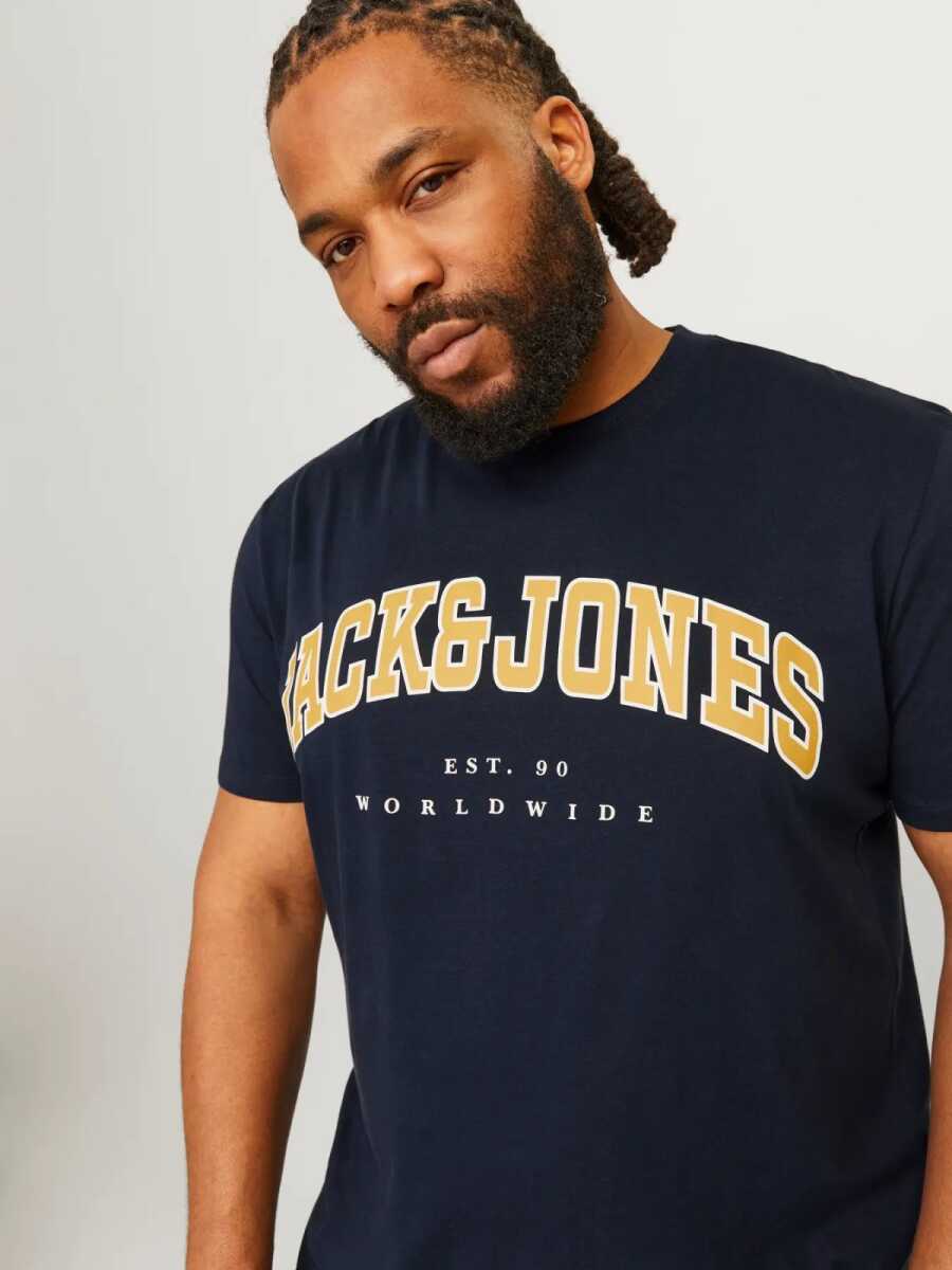 Jack Jones Caleb Varsıty Büyük Beden Erkek Tişört 12258871 - 3