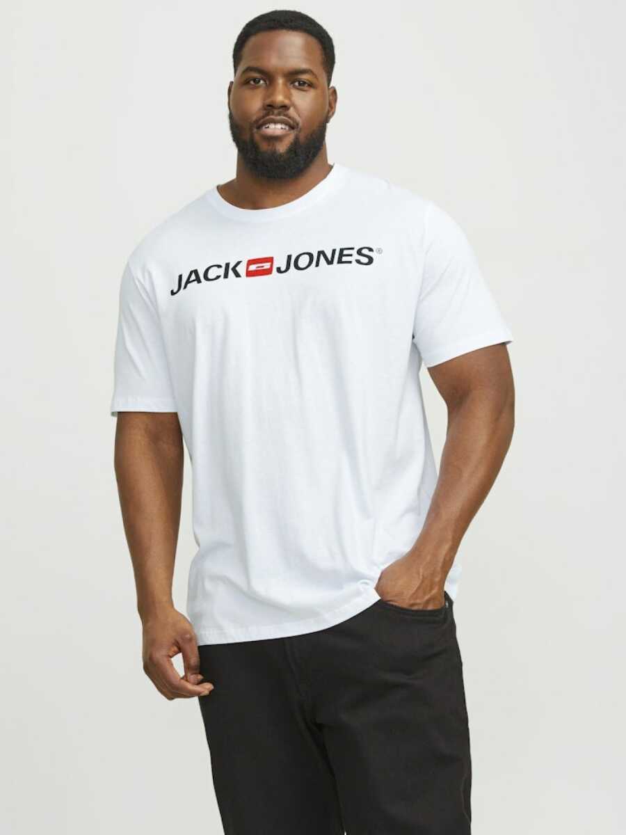 Jack Jones Carp Logo Büyük Beden Erkek Tişört 12184987 - 1