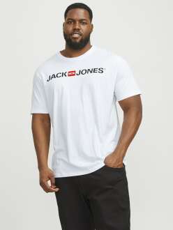 Jack Jones Carp Logo Büyük Beden Erkek Tişört 12184987