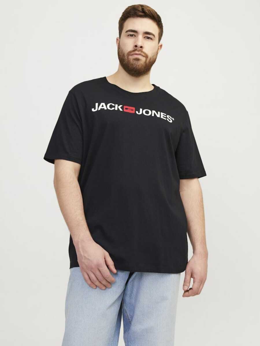 Jack Jones Carp Logo Büyük Beden Erkek Tişört 12184987 - 1