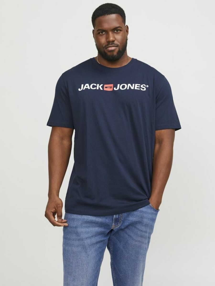 Jack Jones Carp Logo Büyük Beden Erkek Tişört 12184987 - 1