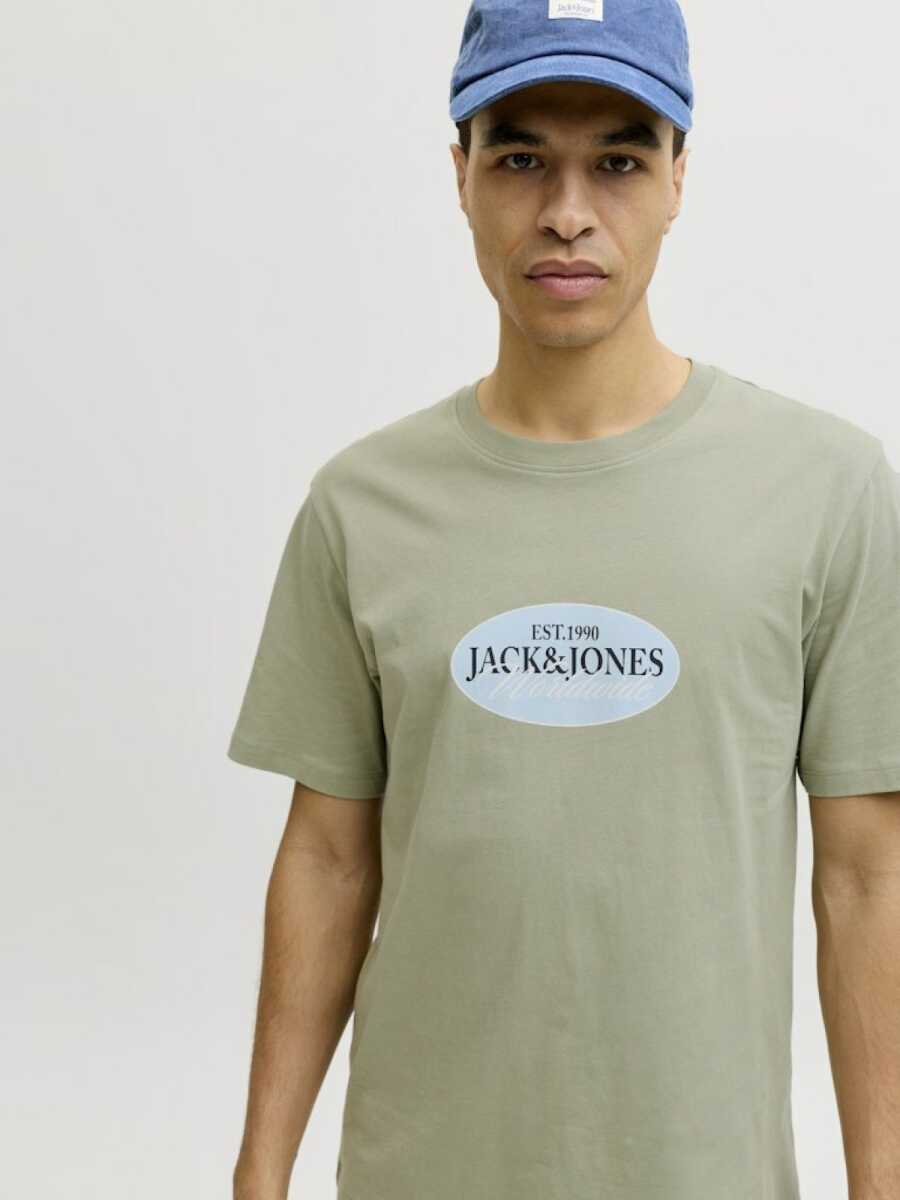 Jack Jones Catskılls Front Logo Regular Fit Erkek Tişört 12297891 - 2