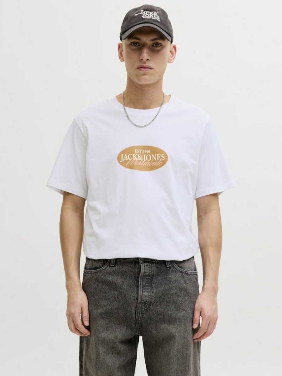 Jack Jones Catskılls Front Logo Regular Fit Erkek Tişört 12297891 - 1