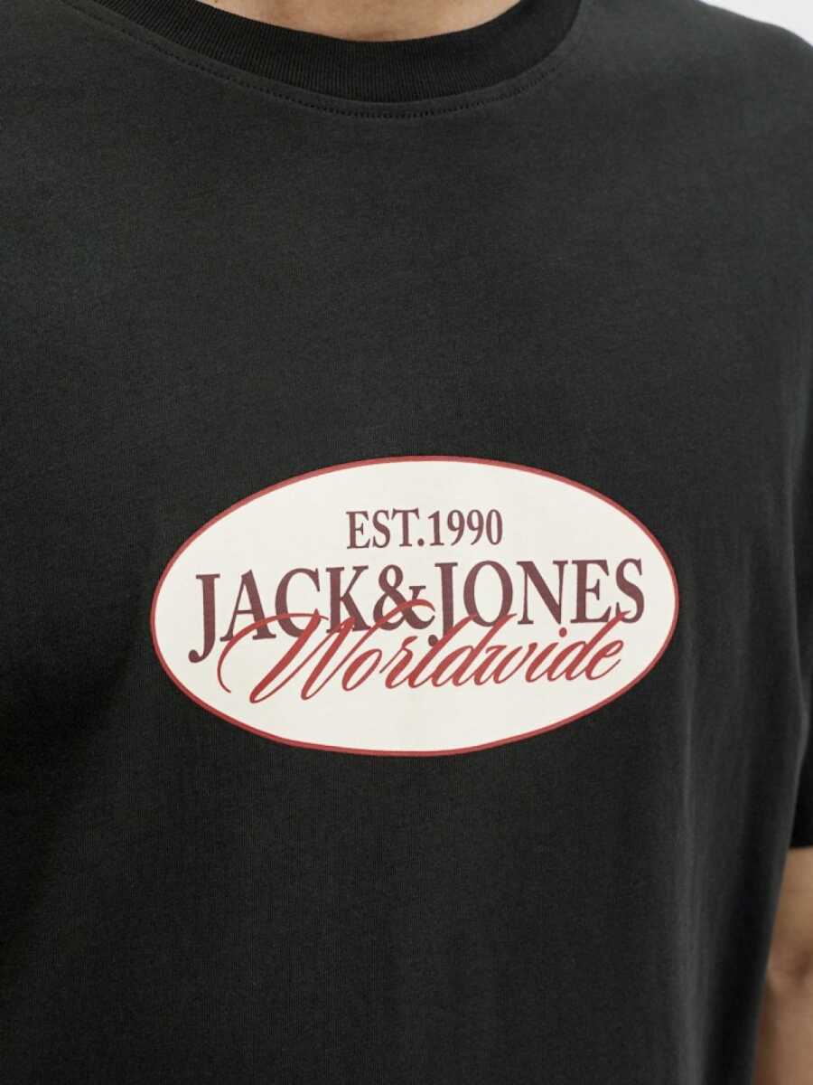 Jack Jones Catskılls Front Logo Regular Fit Erkek Tişört 12297891 - 7