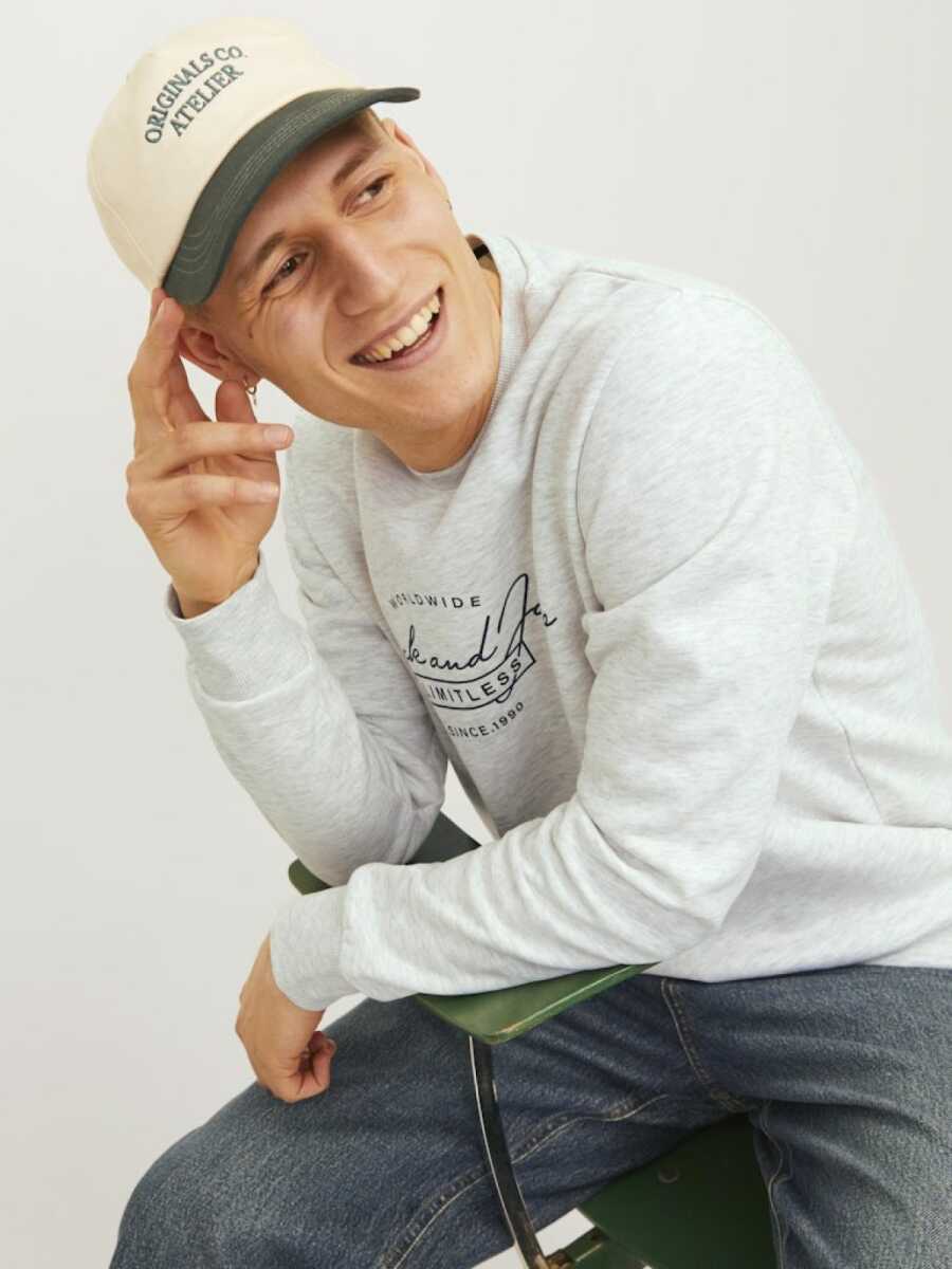 Jack Jones Errıs Bisiklet Yaka Erkek Sweat 12256837 - 5