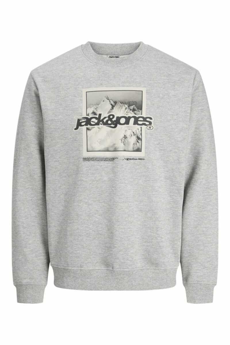 Jack Jones Flare Front Prınt Relax Fit Erkek Sweat 12285680 - 1