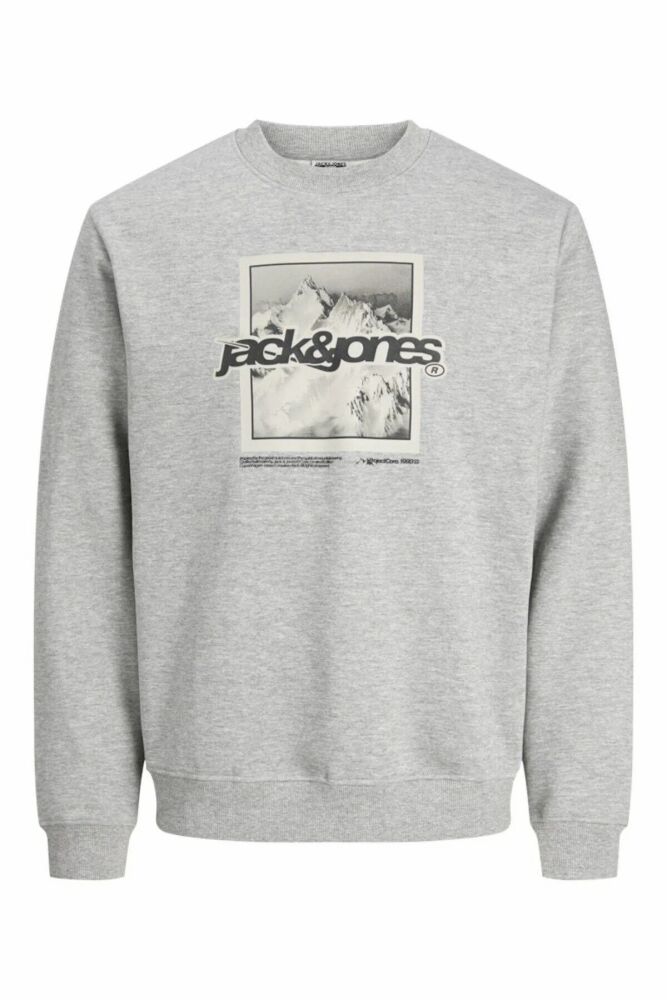 Jack Jones Flare Front Prınt Relax Fit Erkek Sweat 12285680