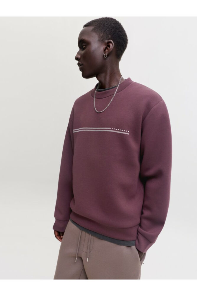 Jack Jones Fusıon Scuba Relaxed Fit Bisiklet Yaka Erkek Sweat 12289830 (1)