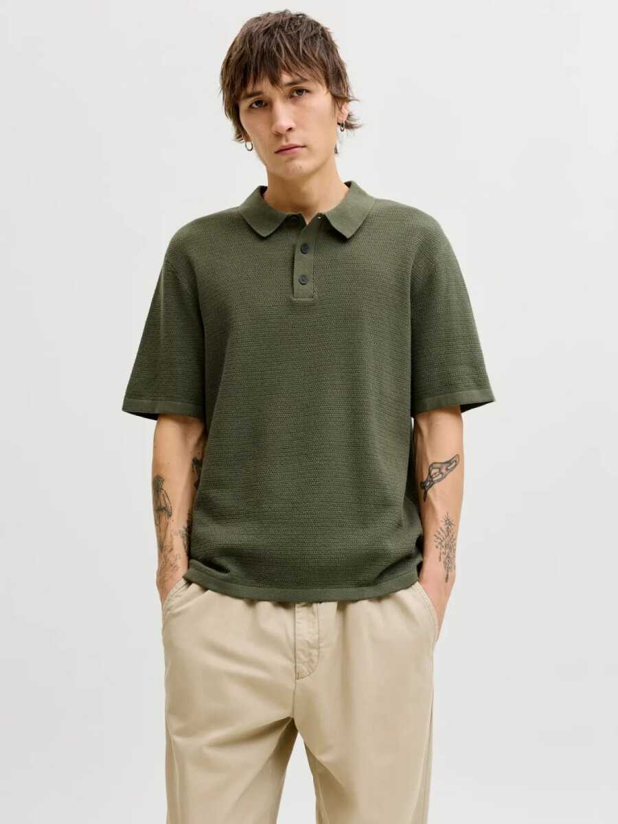 Jack Jones George Regular Fit Polo Yaka Triko Erkek Tişört 12268281 - 1