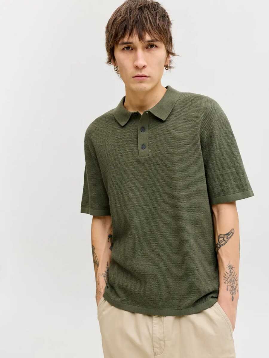 Jack Jones George Regular Fit Polo Yaka Triko Erkek Tişört 12268281 - 3