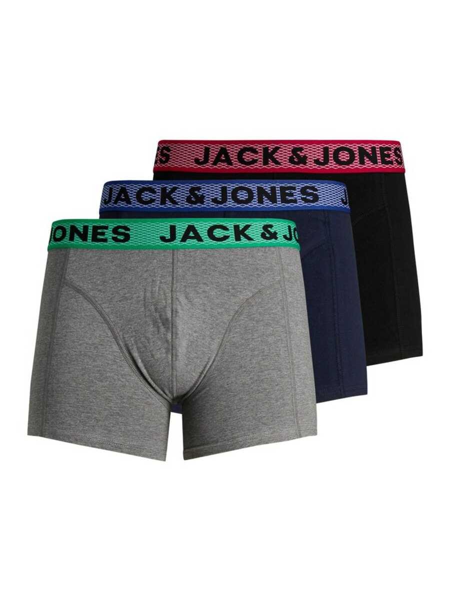 Jack Jones Ian Solıd 3 Lü Paket Erkek Boxer 12198233 - 1