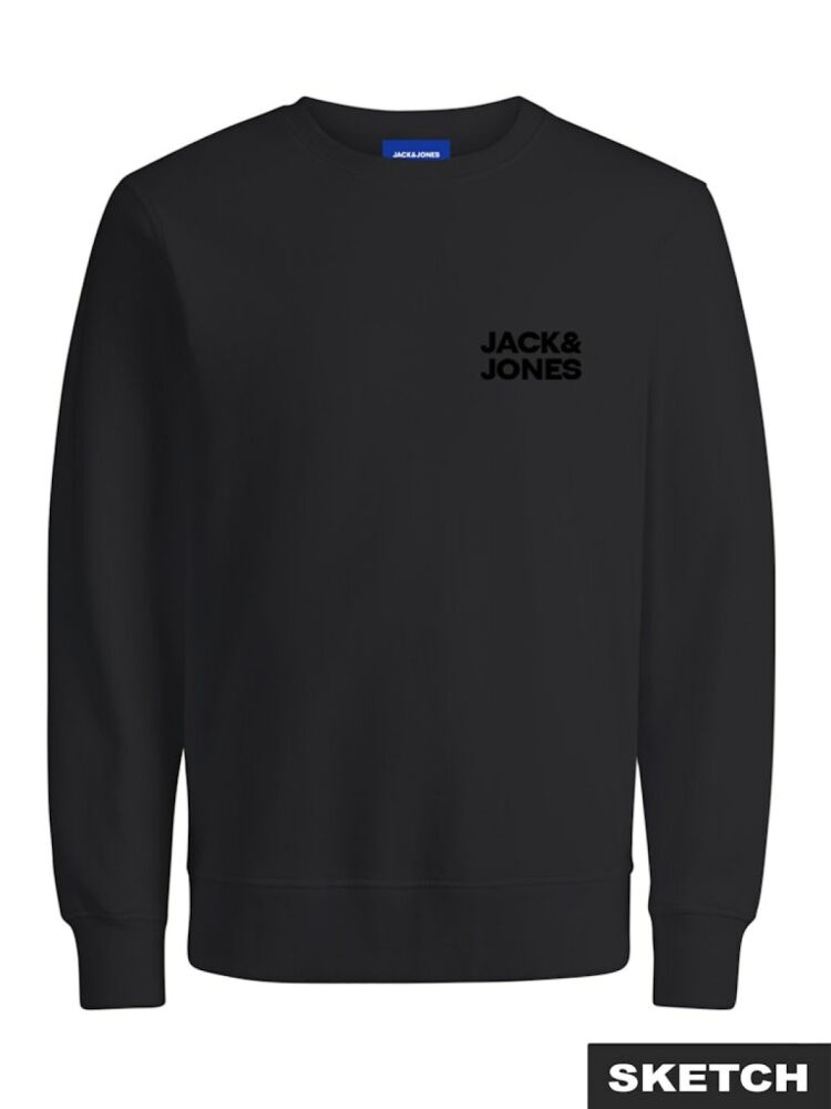 Jack Jones Logo Bisiklet Yaka Relax Fit Erkek Sweat 12290659