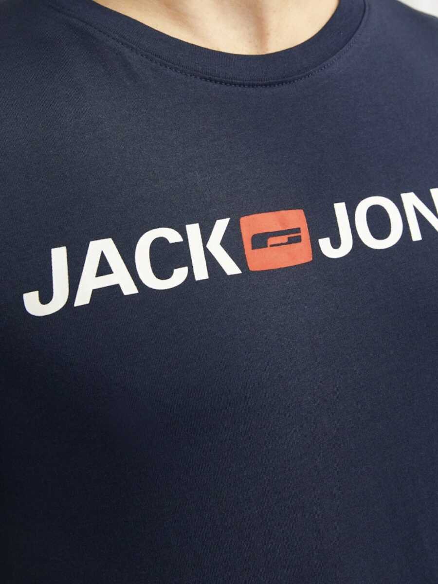 Jack Jones Logo Crew Neck Noos Erkek Tişört 12137126 - 4