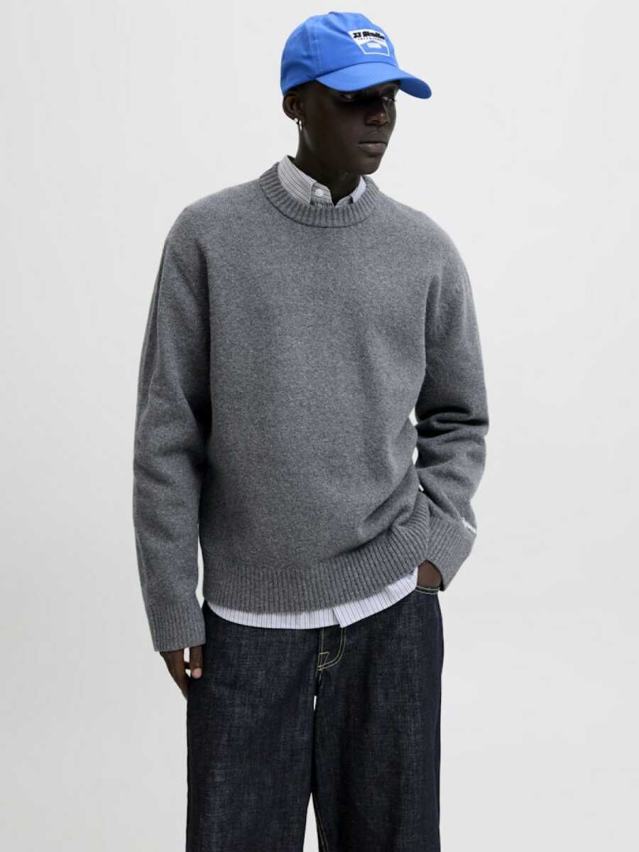Jack Jones Norrebro Bisiklet Yaka Loose Fit Erkek Kazak 12282728 - 1