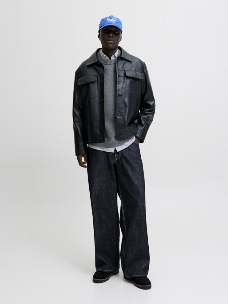 Jack Jones Norrebro Bisiklet Yaka Loose Fit Erkek Kazak 12282728 (1)