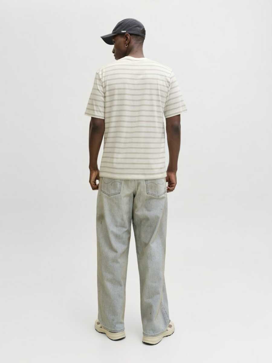 Jack Jones Norrebro Strıpe Çizgili Relax Fit Erkek Tişört 12291021 - 4