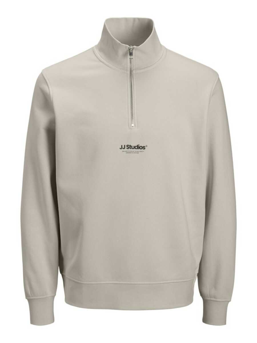 Jack Jones Soho Relax Fit Yaka Fermuarlı Erkek Sweat 12278793 - 4