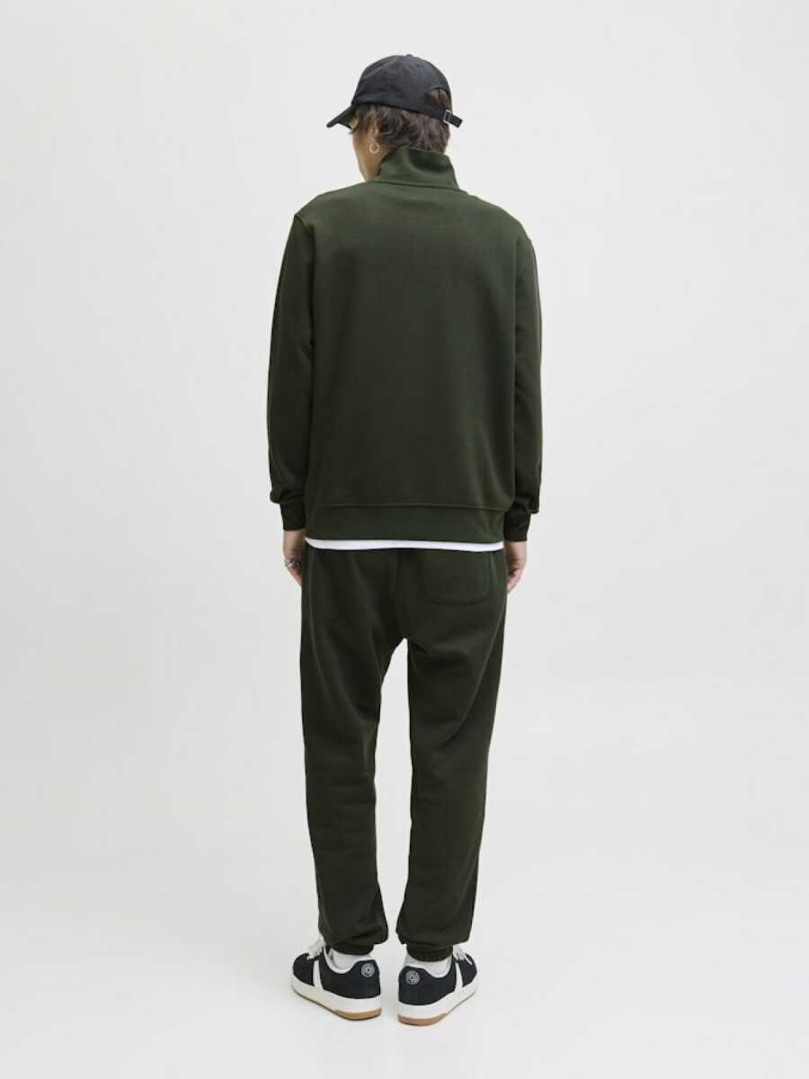 Jack Jones Soho Relax Fit Yaka Fermuarlı Erkek Sweat 12278793 - 4