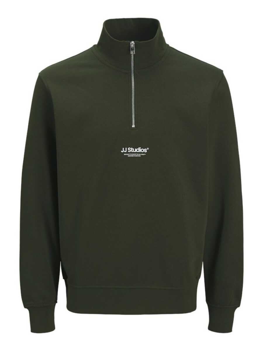 Jack Jones Soho Relax Fit Yaka Fermuarlı Erkek Sweat 12278793 - 5