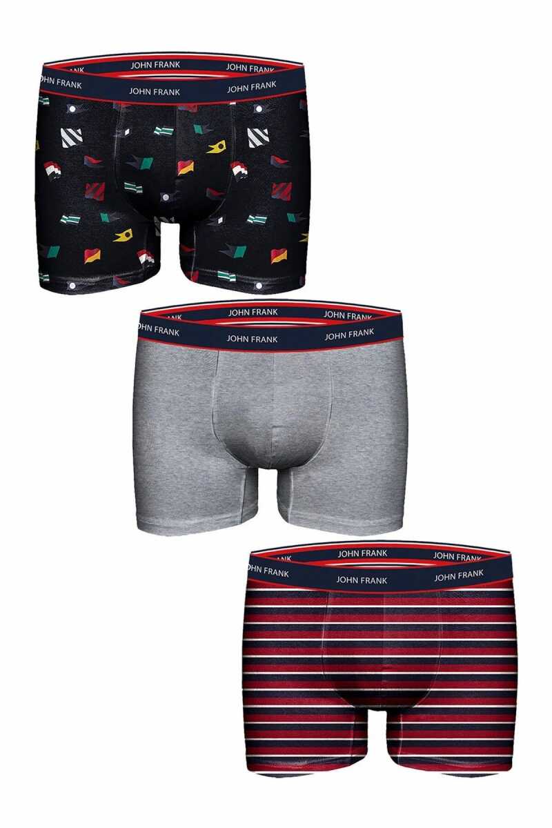 John Frank Feel Good Üçlü Paket Erkek Boxer JF3BFG01 - 1