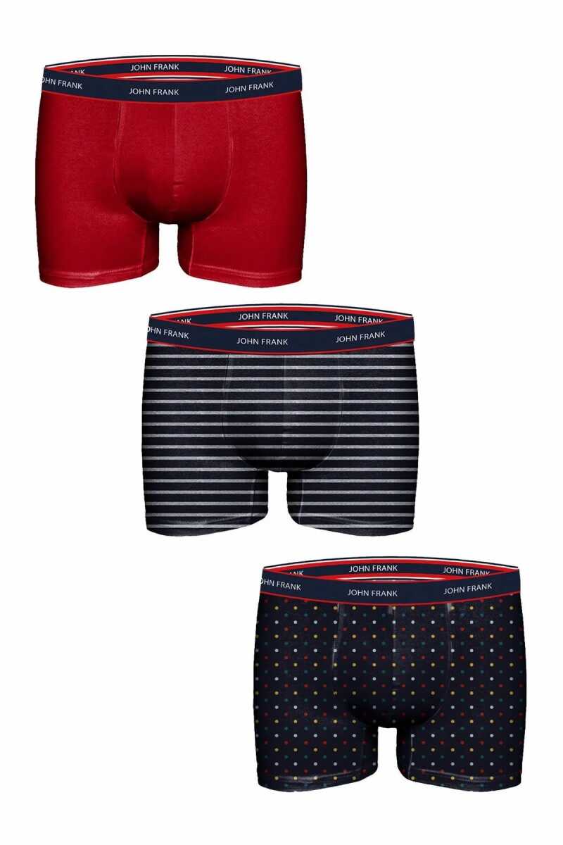 John Frank Not So Basıc Üçlü Paket Erkek Boxer JF3BNSB01 - 1