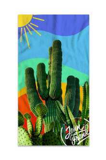 John Frank Unisex Plaj Havlusu JFSS23TW04-CACTUS