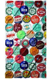 John Frank Unisex Plaj Havlusu JFSS23TW12-BEERCAP